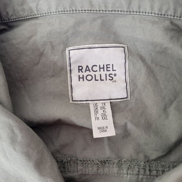 Rachel Hollis Olive Green Cargo Cotton Vest Size 1X - Picture 5 of 5